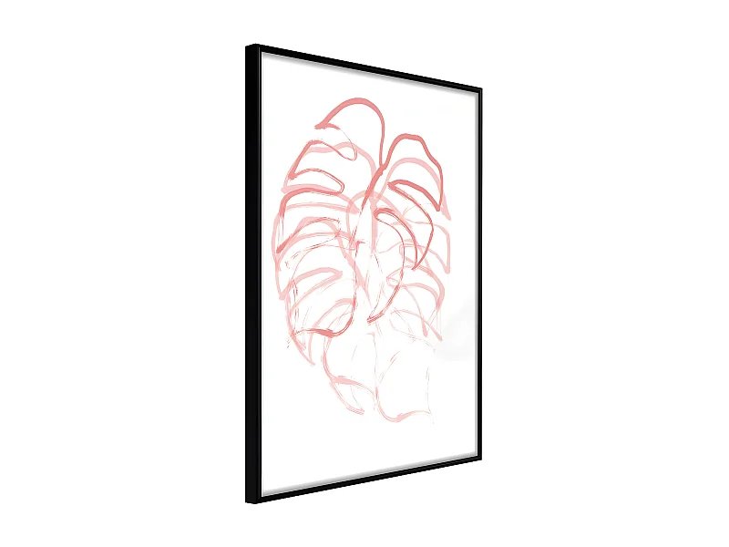 Affiche Murale Encadrée "Red Leaf" 21 x 30 cm Noir