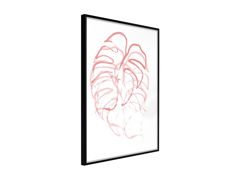 Affiche Murale Encadrée "Red Leaf" 21 x 30 cm Noir