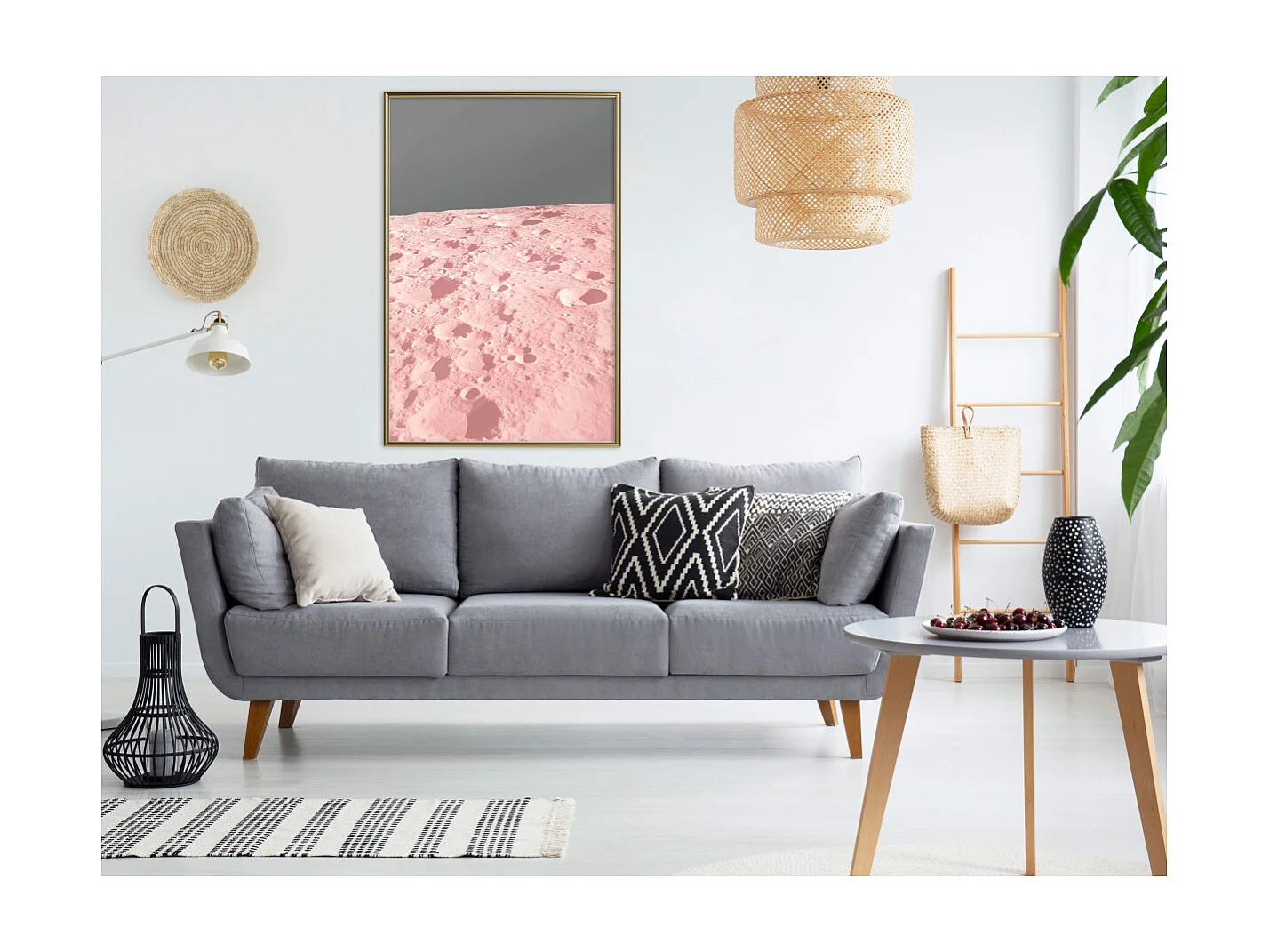 Affiche Murale Encadrée "Pastel Craters" 40 x 60 cm Or