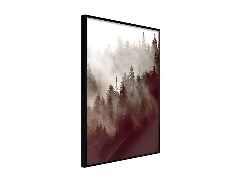 Affiche Murale Encadrée "Forest Fog" 40 x 60 cm Noir