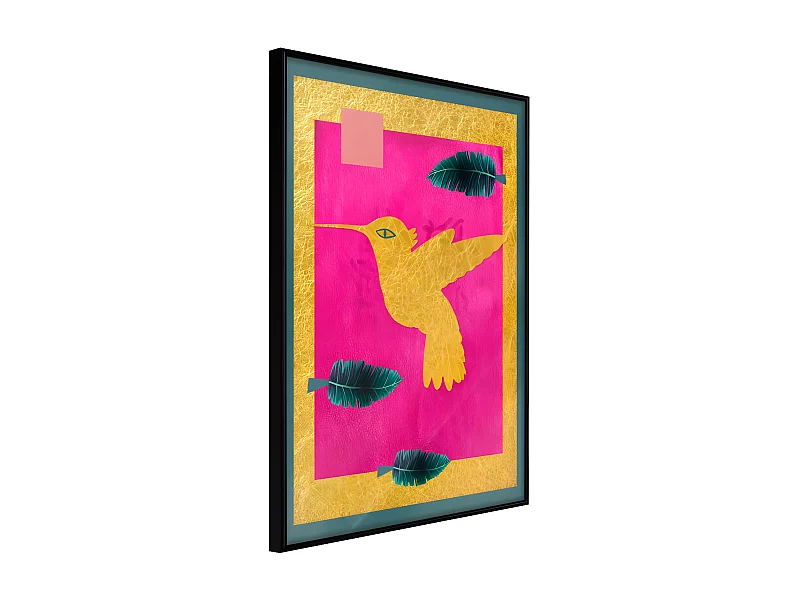 Affiche Murale Encadrée "Native American Hummingbird" 30 x 42 cm Noir