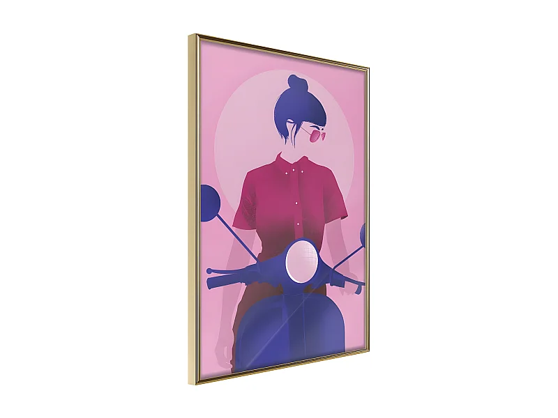Affiche Murale Encadrée "Independent Girl" 40 x 60 cm Or