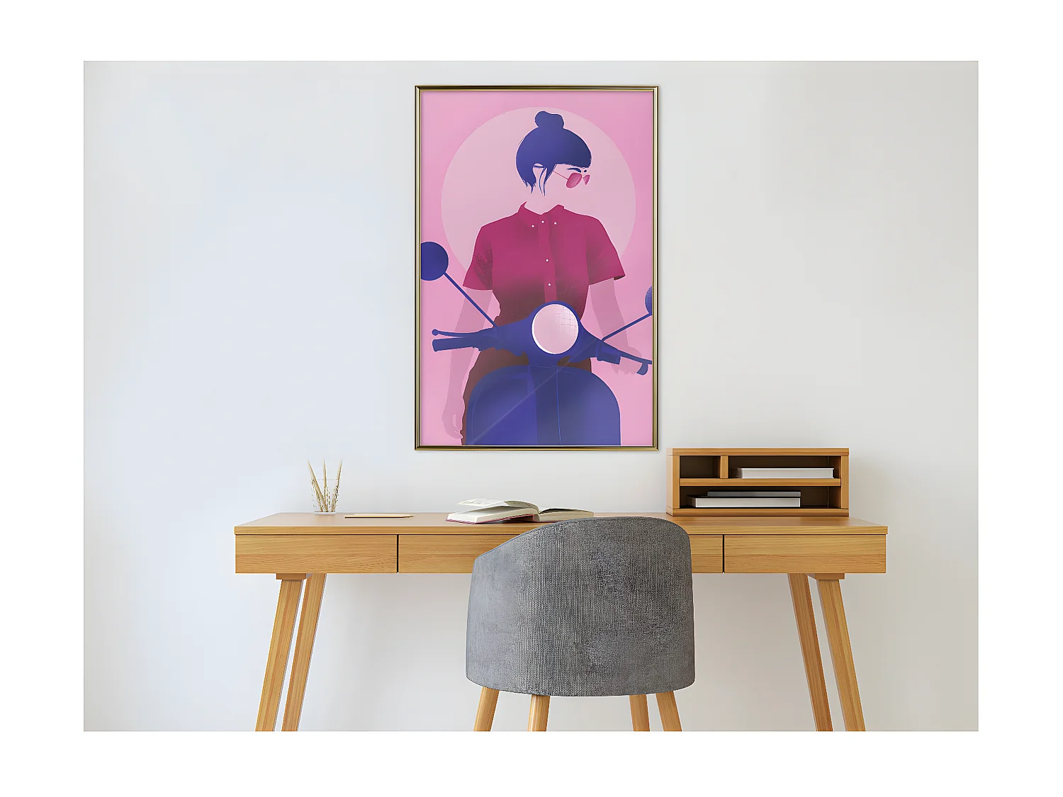 Affiche Murale Encadrée "Independent Girl" 40 x 60 cm Or