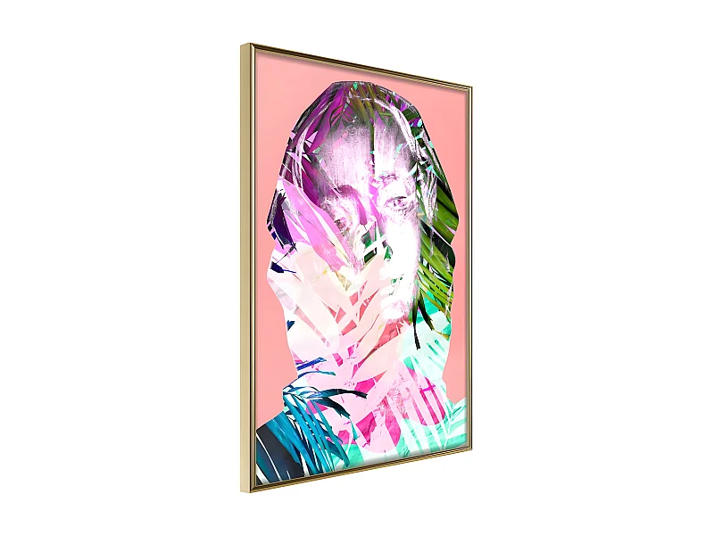 Affiche Murale Encadrée "Hidden Behind the Colours" 21 x 30 cm Or