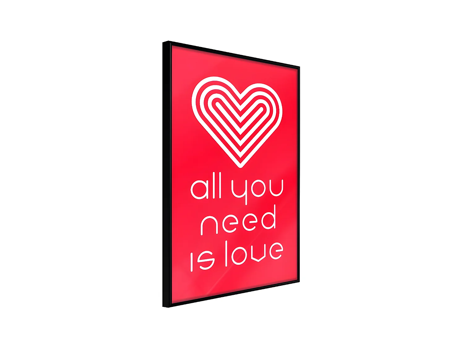 Affiche Murale Encadrée "Love Everywhere" 40 x 60 cm Noir