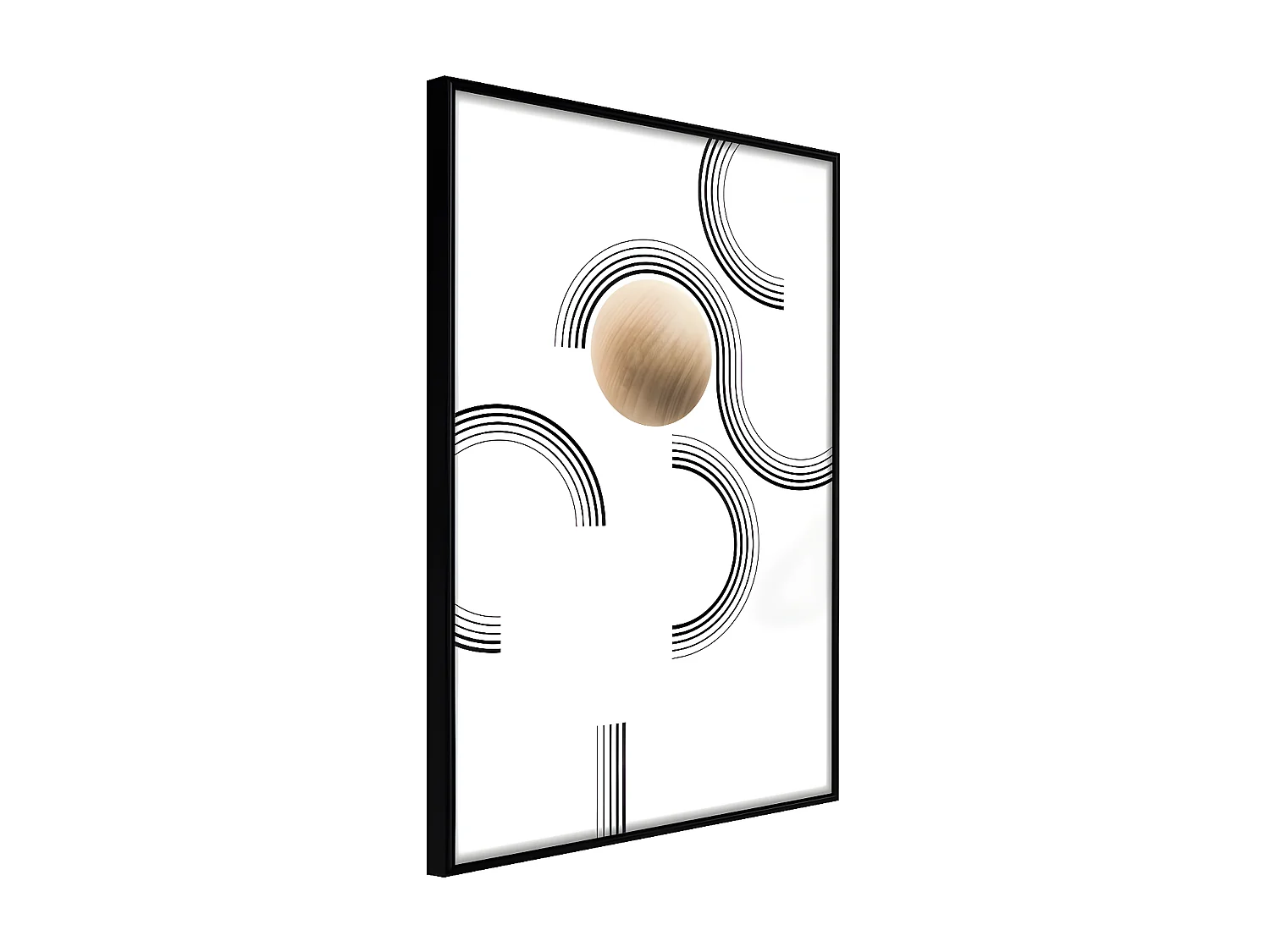 Affiche Murale Encadrée "Sphere in a Trap" 30 x 42 cm Noir