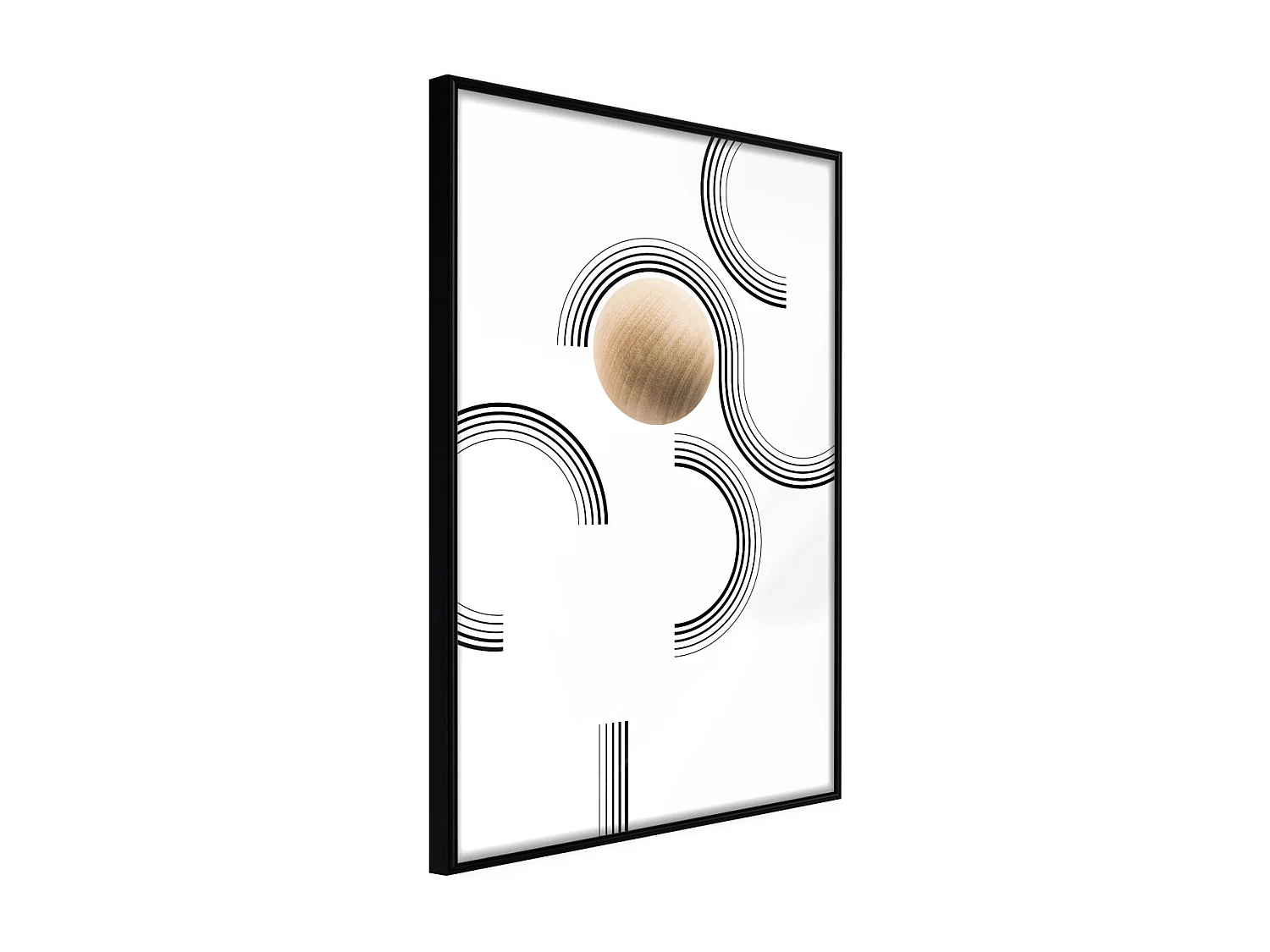 Affiche Murale Encadrée "Sphere in a Trap" 30 x 42 cm Noir