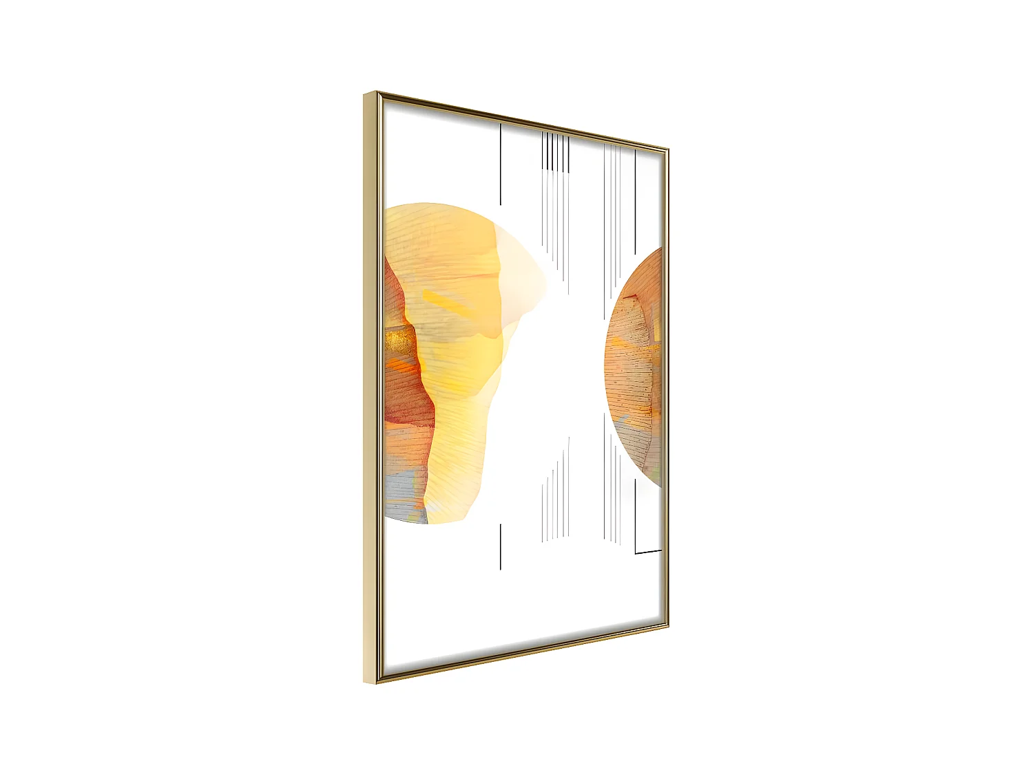 Affiche Murale Encadrée "Collision of Planets" 21 x 30 cm Or