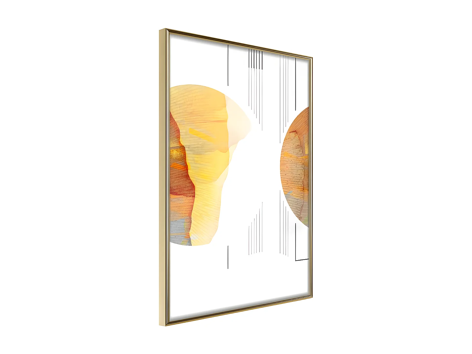 Affiche Murale Encadrée "Collision of Planets" 21 x 30 cm Or