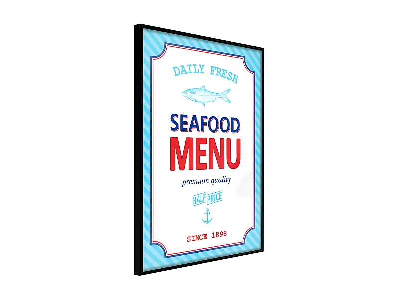 Affiche Murale Encadrée "Daily Fresh" 40 x 60 cm Noir