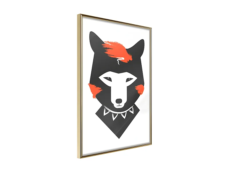 Affiche Murale Encadrée "Cute Redhead" 40 x 60 cm Or