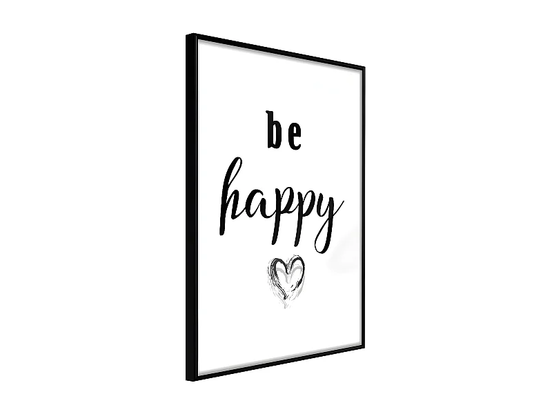 Affiche Murale Encadrée "Don't Worry" 21 x 30 cm Noir