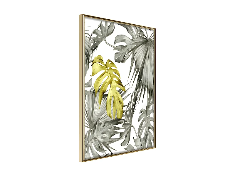 Affiche Murale Encadrée "Extraordinary Leaf" 21 x 30 cm Or
