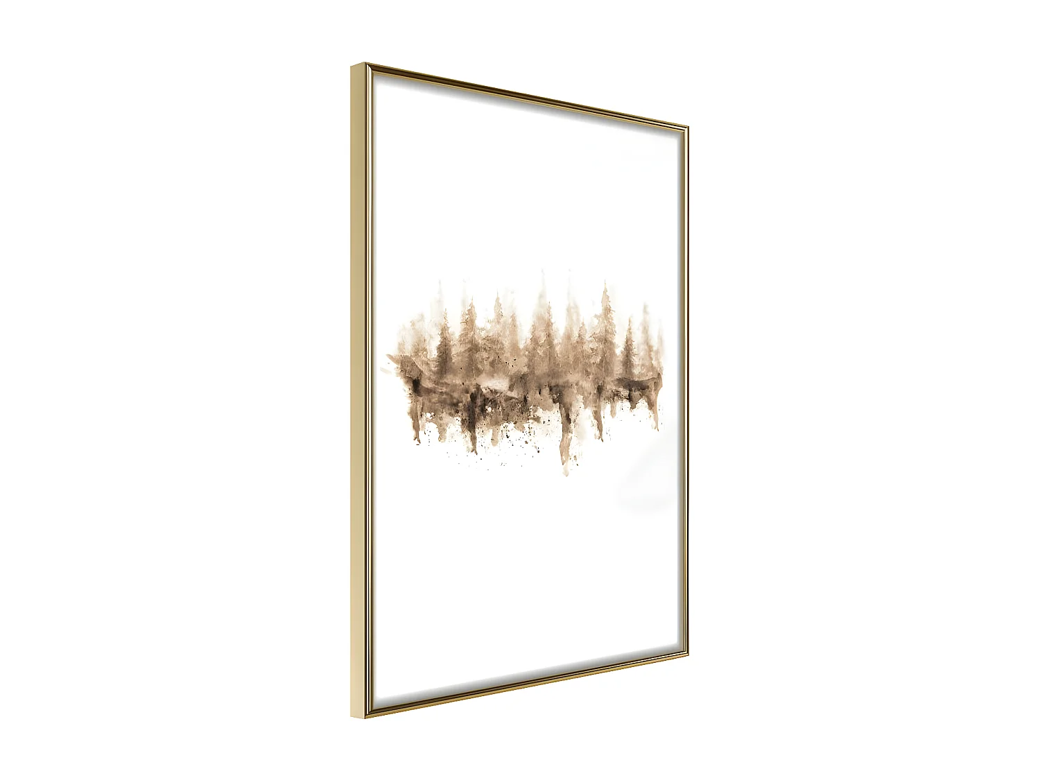 Affiche Murale Encadrée "Reflection in Water" 30 x 42 cm Or