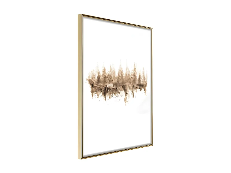 Affiche Murale Encadrée "Reflection in Water" 30 x 42 cm Or