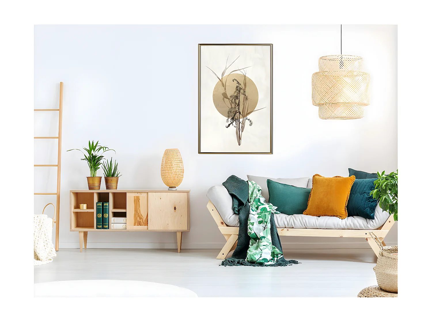 Affiche Murale Encadrée "Reminiscence of Scorching August" 40 x 60 cm Or