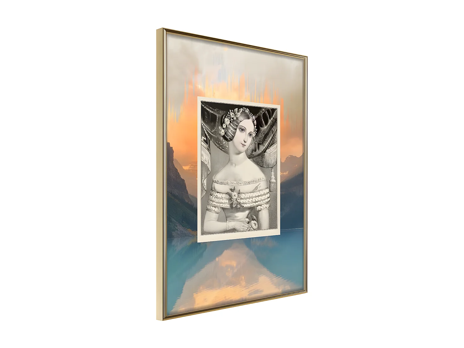 Affiche Murale Encadrée "Beauty from Centuries Ago" 30 x 42 cm Or