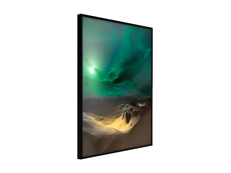 Affiche Murale Encadrée "Green Moon" 40 x 60 cm Noir