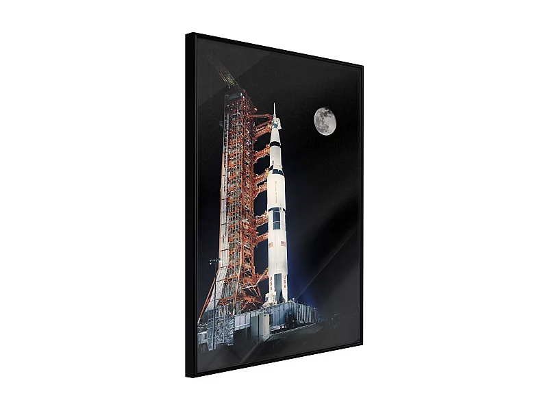 Affiche Murale Encadrée "Cosmodrome" 21 x 30 cm Noir