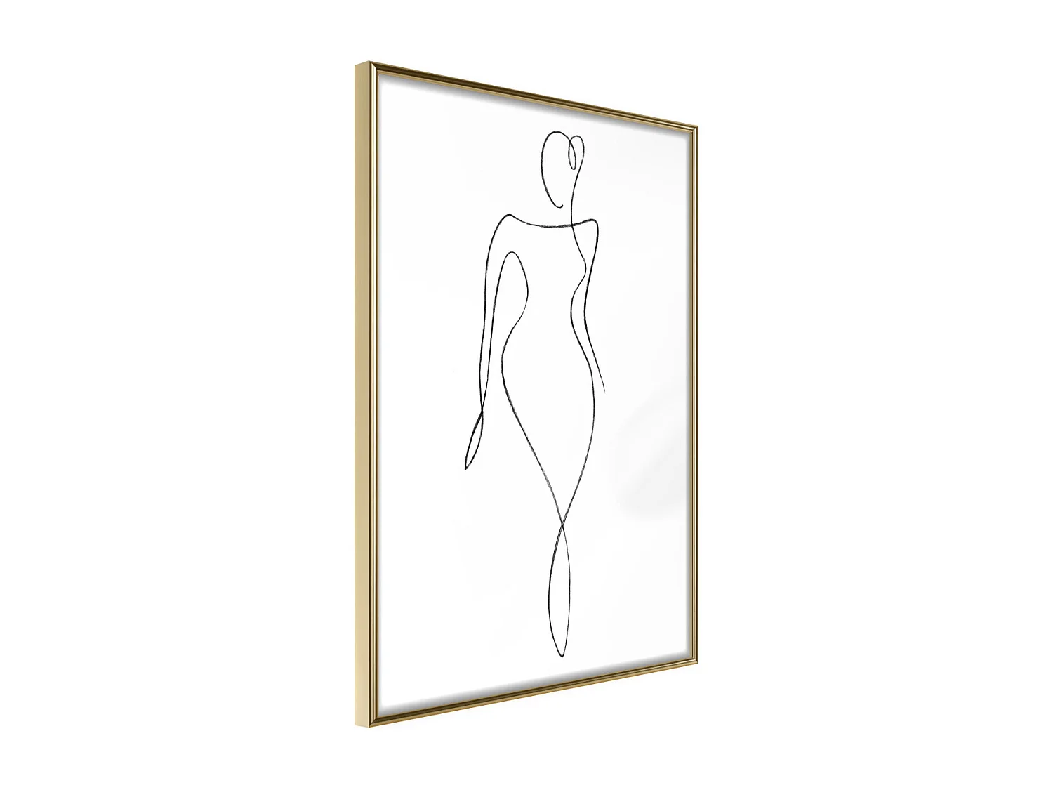Affiche Murale Encadrée "Impeccable Figure" 21 x 30 cm Or