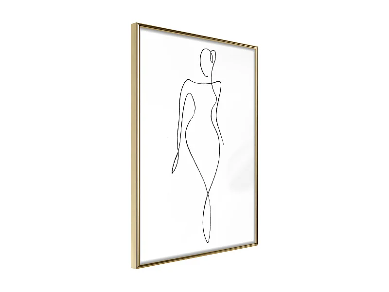 Affiche Murale Encadrée "Impeccable Figure" 21 x 30 cm Or