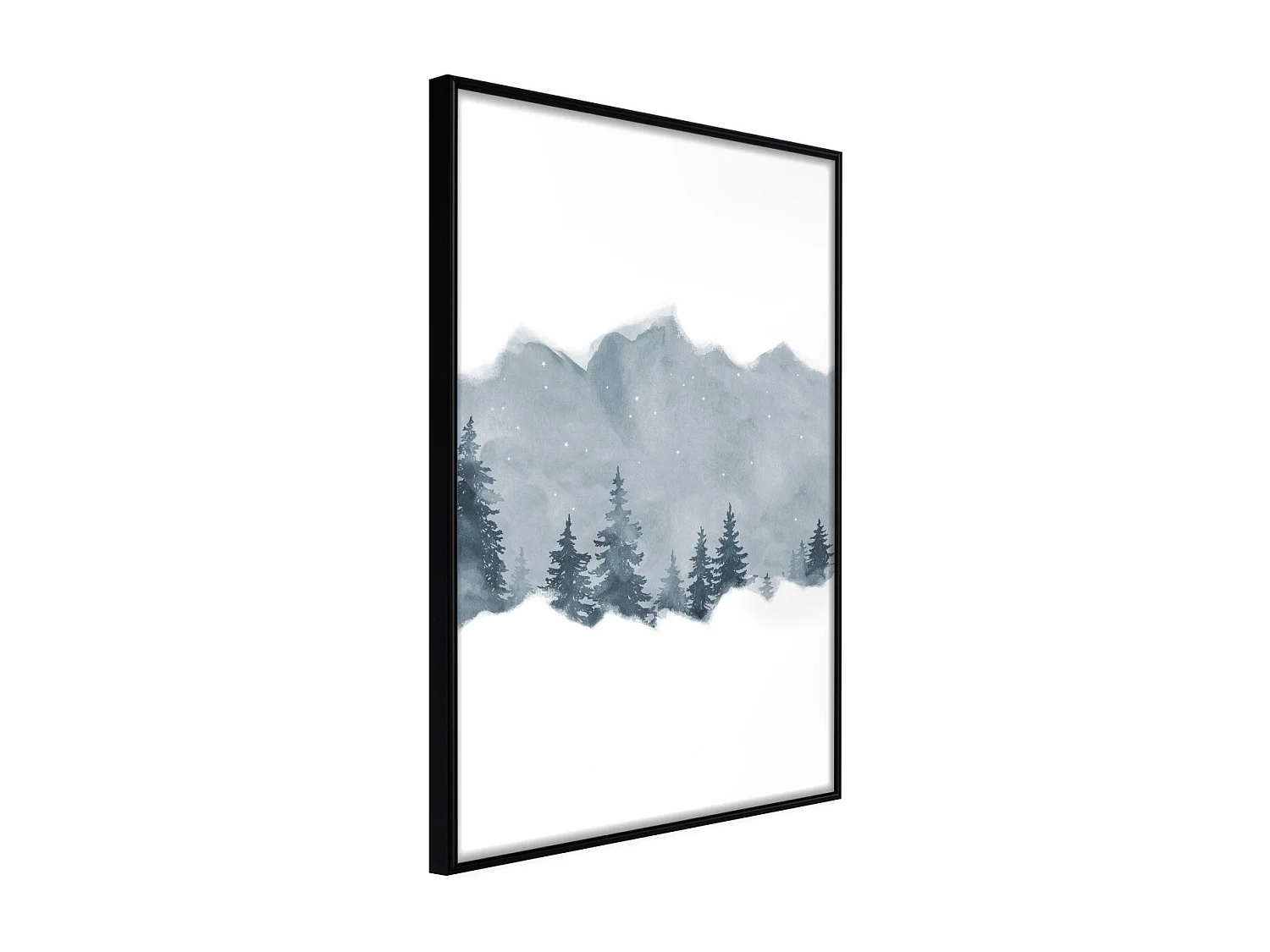 Affiche Murale Encadrée "Taiga" 40 x 60 cm Noir