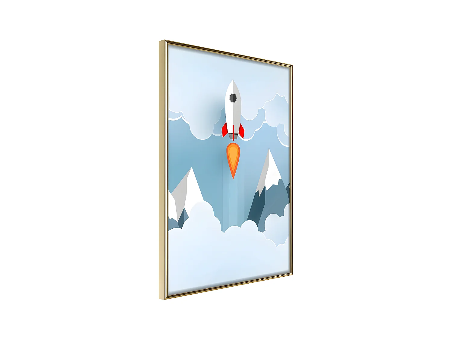 Affiche Murale Encadrée "Bye Bye Earth" 21 x 30 cm Or