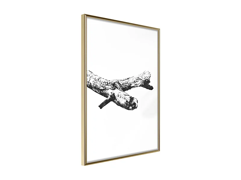 Affiche Murale Encadrée "Where is the Other End" 30 x 42 cm Or