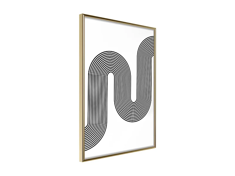 Affiche Murale Encadrée "Ups and Downs of Life" 30 x 42 cm Or