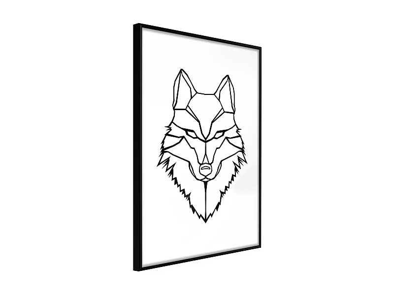 Affiche Murale Encadrée "Wolf Look" 40 x 60 cm Noir