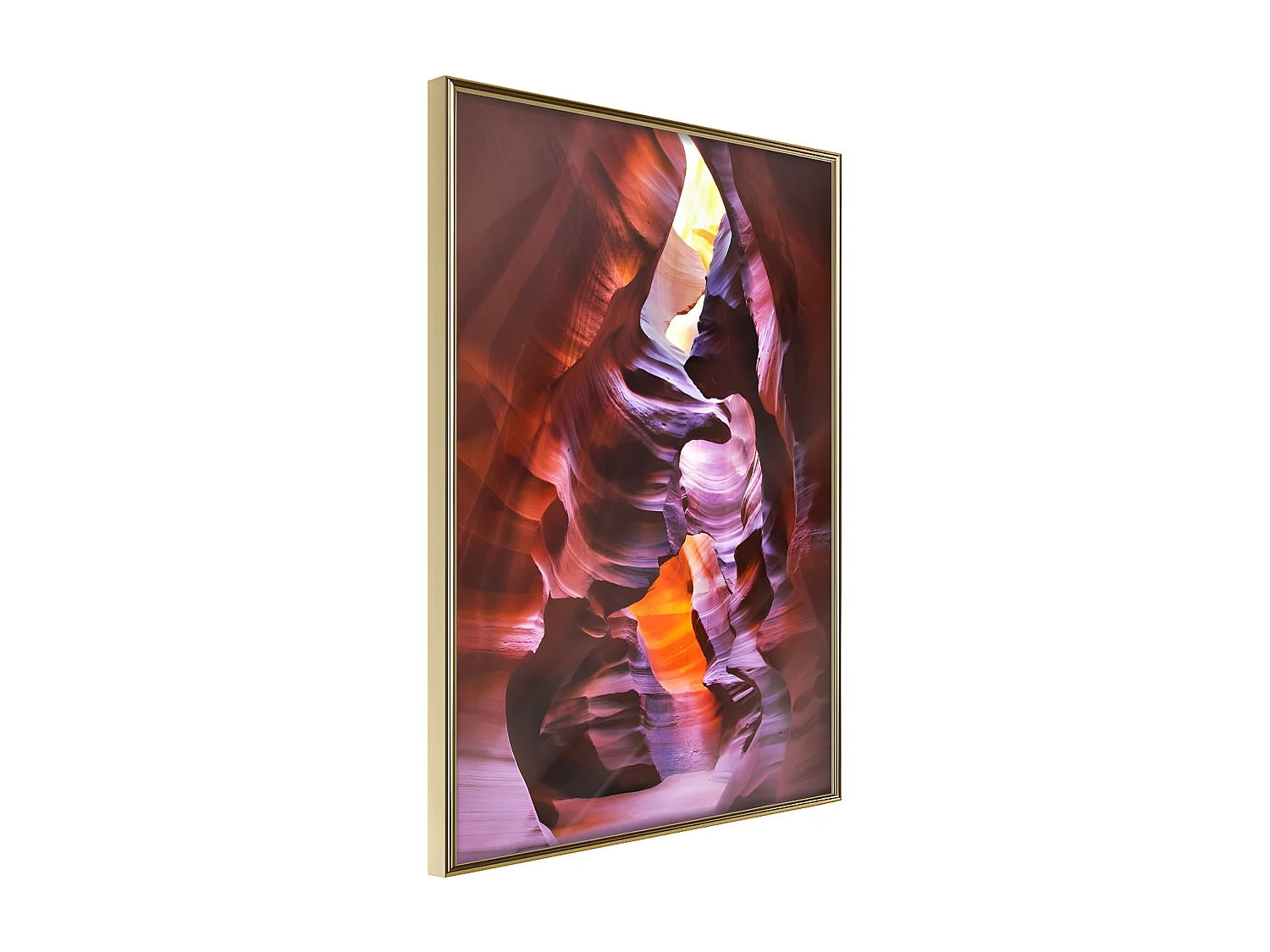 Affiche Murale Encadrée "Nature Doesn't Need Filters" 40 x 60 cm Or