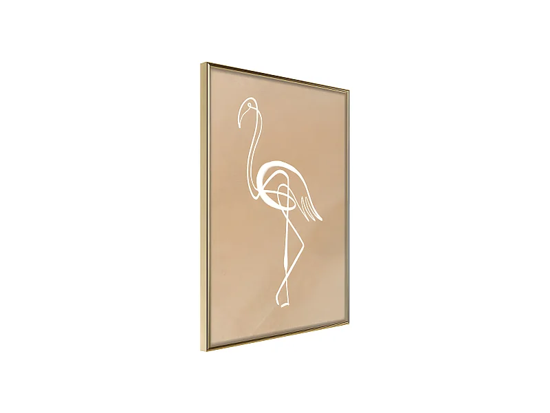 Affiche Murale Encadrée "Lonely Bird" 30 x 42 cm Or