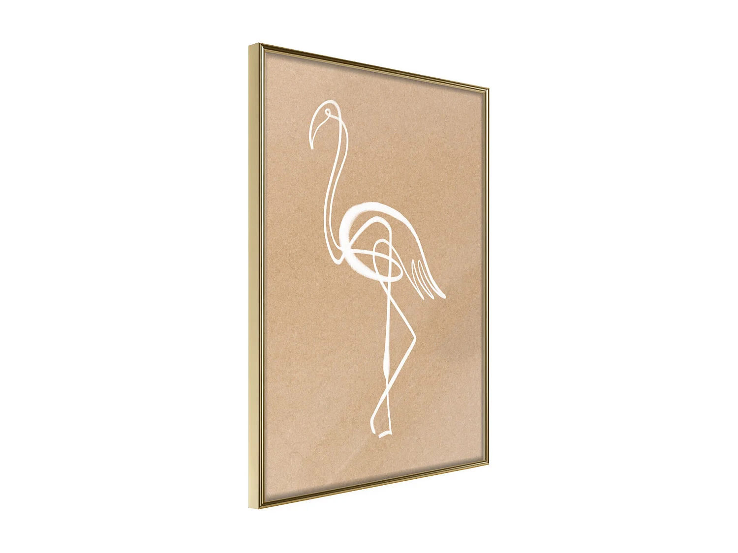 Affiche Murale Encadrée "Lonely Bird" 30 x 42 cm Or