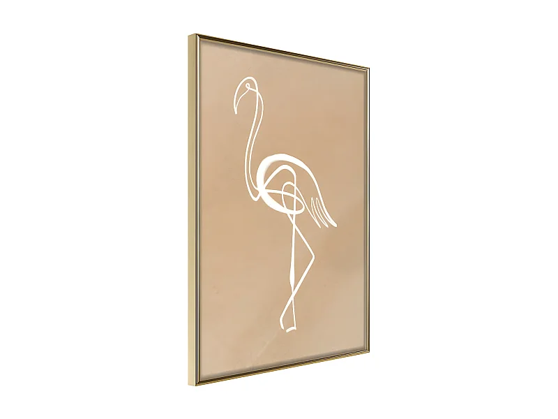 Affiche Murale Encadrée "Lonely Bird" 30 x 42 cm Or