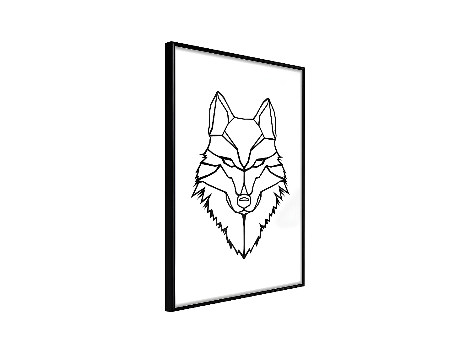 Affiche Murale Encadrée "Wolf Look" 30 x 42 cm Noir