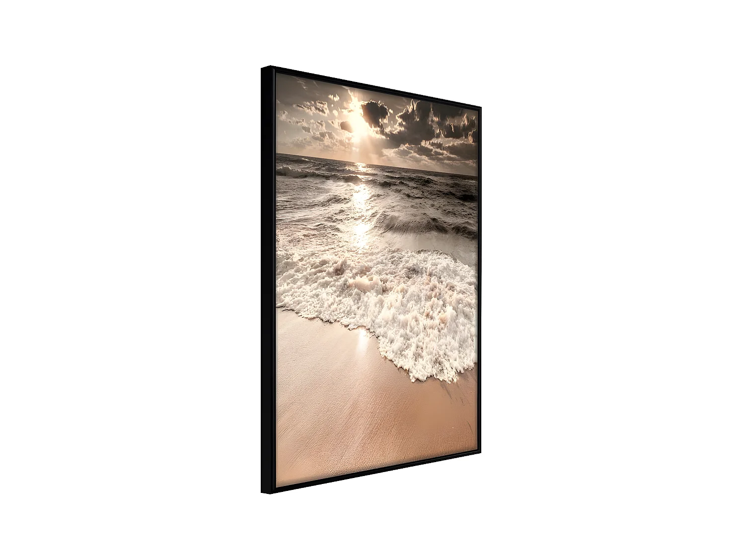 Affiche Murale Encadrée "Beach of Memories" 40 x 60 cm Noir