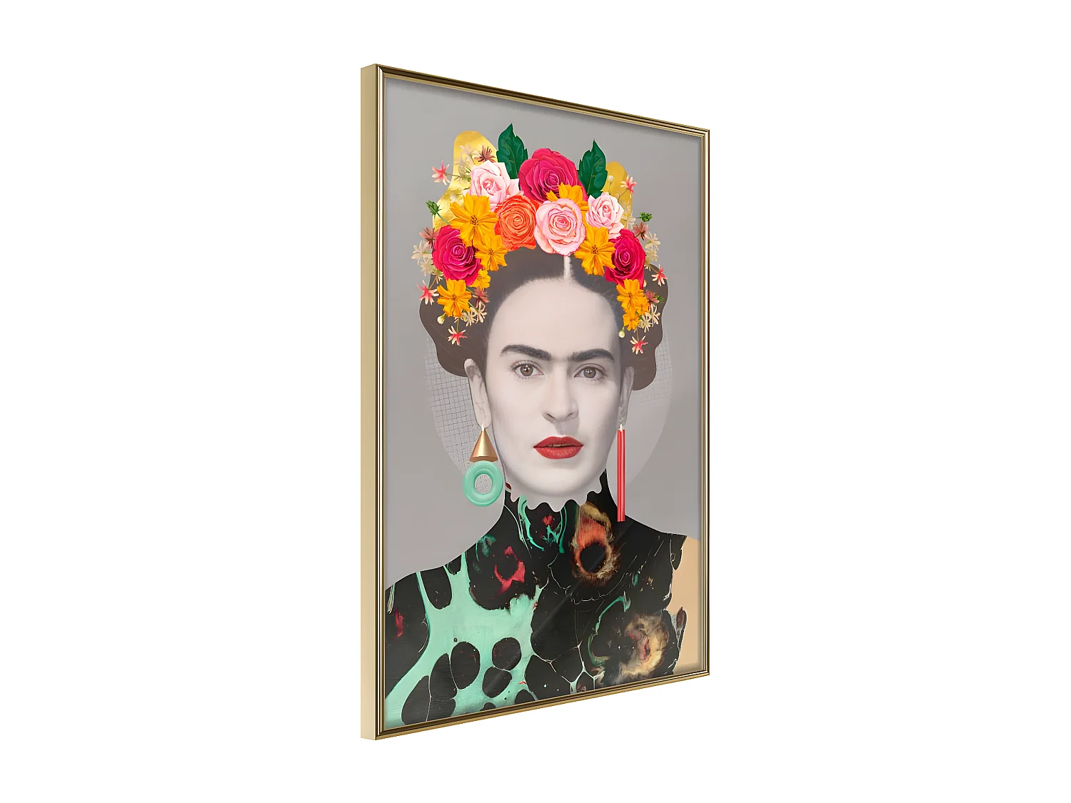 Affiche Murale Encadrée "Charismatic Frida" 40 x 60 cm Or