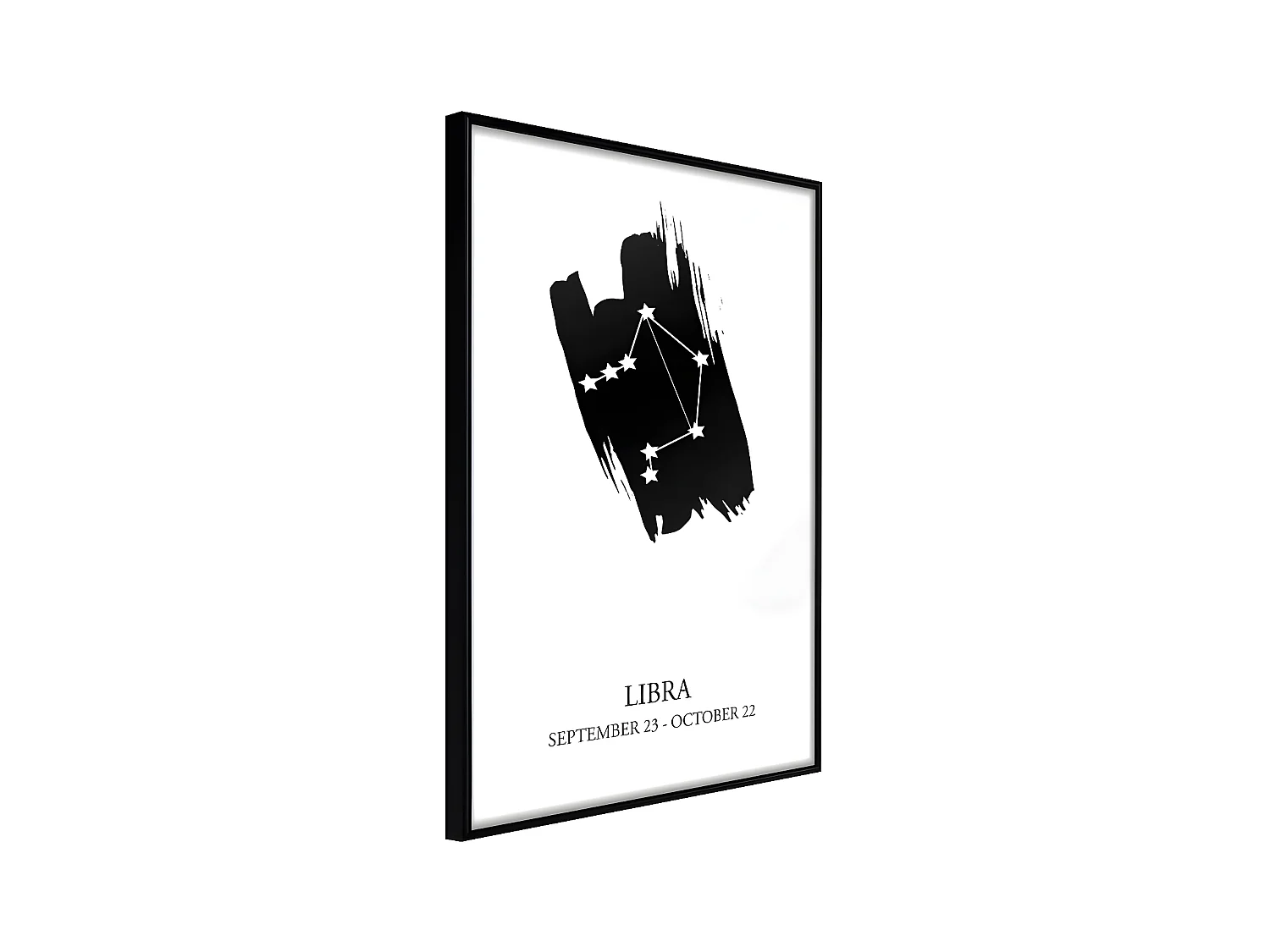 Affiche Murale Encadrée "Zodiac Libra I" 30 x 42 cm Noir