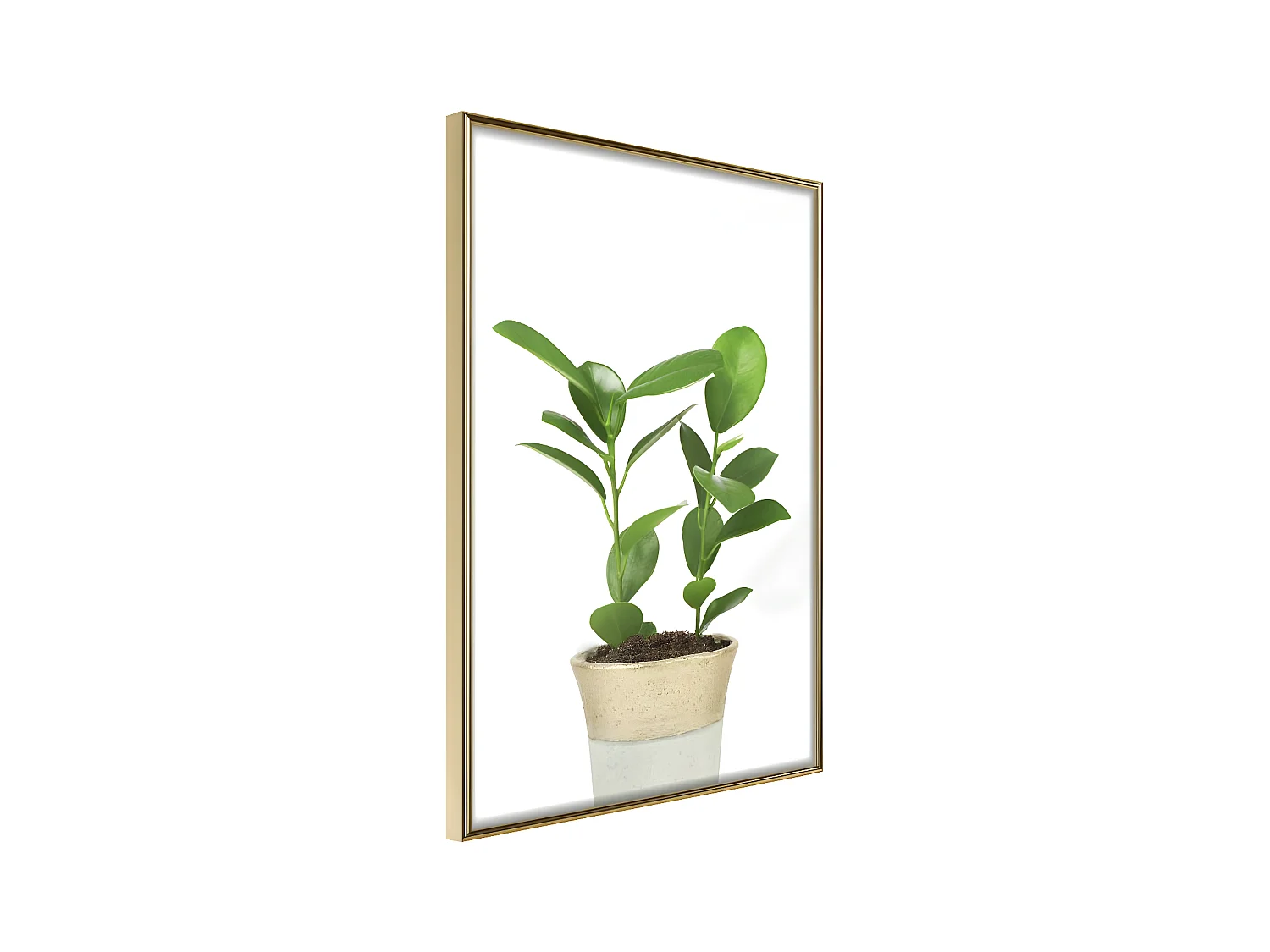 Affiche Murale Encadrée "Piece of Nature II" 30 x 42 cm Or