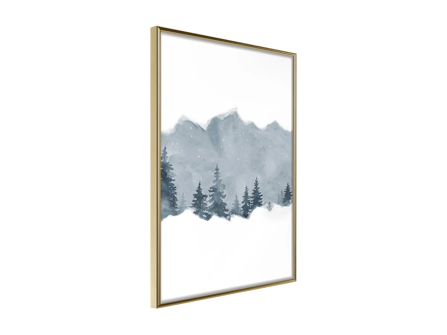 Affiche Murale Encadrée "Taiga" 40 x 60 cm Or