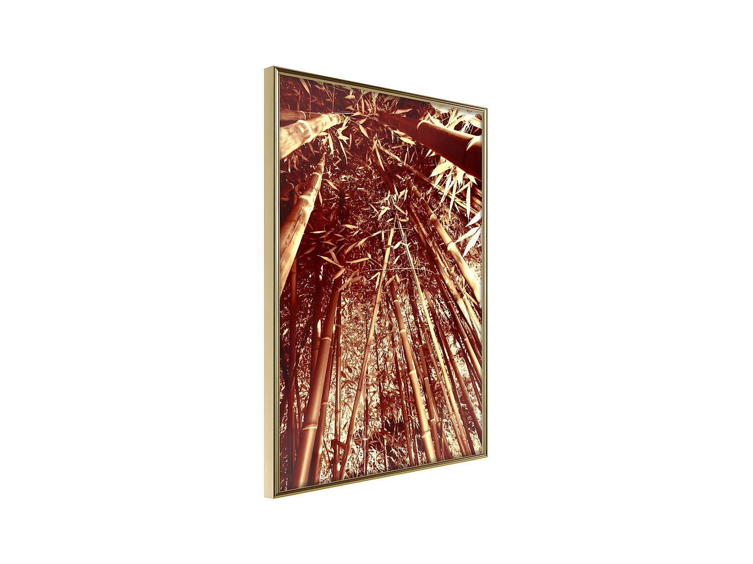 Affiche Murale Encadrée "Asian Forest" 40 x 60 cm Or