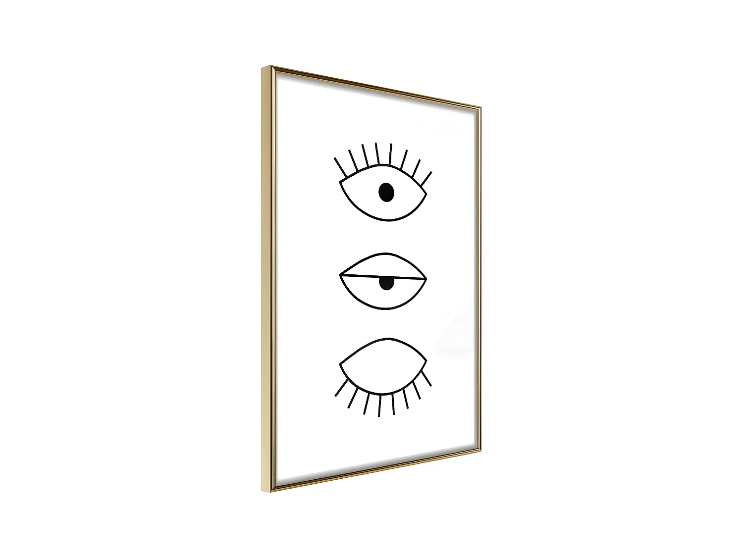 Affiche Murale Encadrée "Phases of Falling Asleep" 21 x 30 cm Or