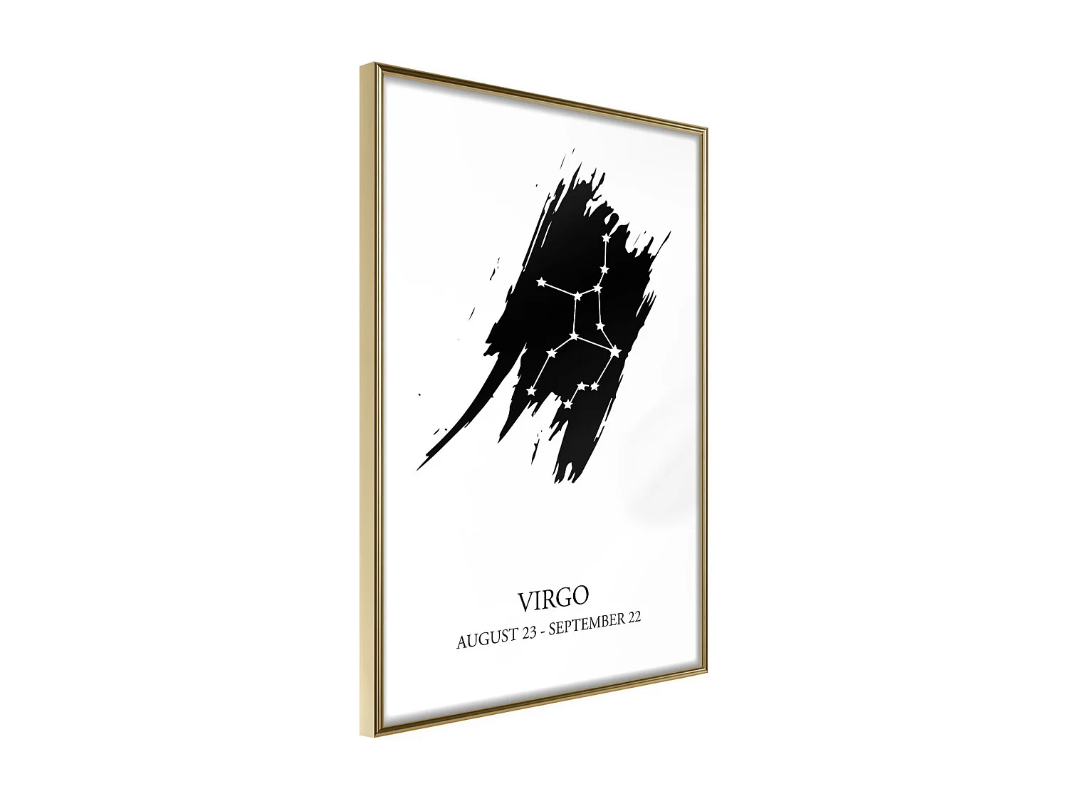 Affiche Murale Encadrée "Zodiac Virgo I" 30 x 42 cm Or