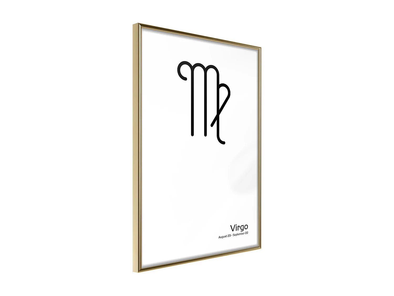 Affiche Murale Encadrée "Zodiac Virgo II" 40 x 60 cm Or