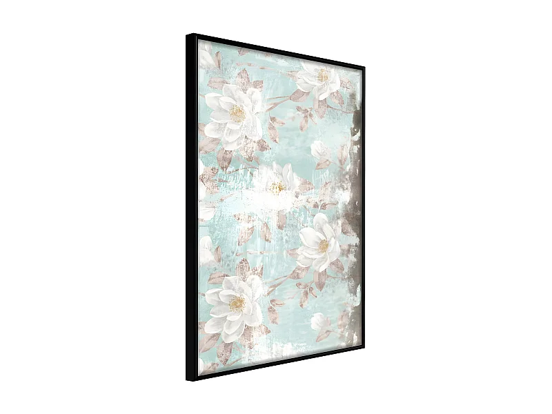 Affiche Murale Encadrée "Floral Muslin" 30 x 42 cm Noir