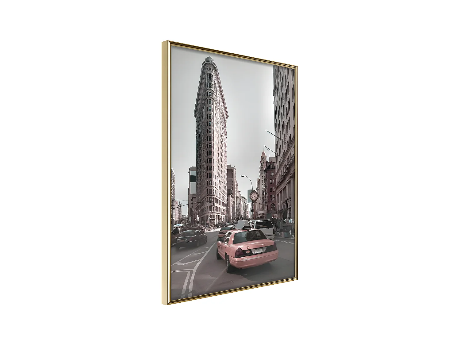 Affiche Murale Encadrée "Flatiron Building" 40 x 60 cm Or