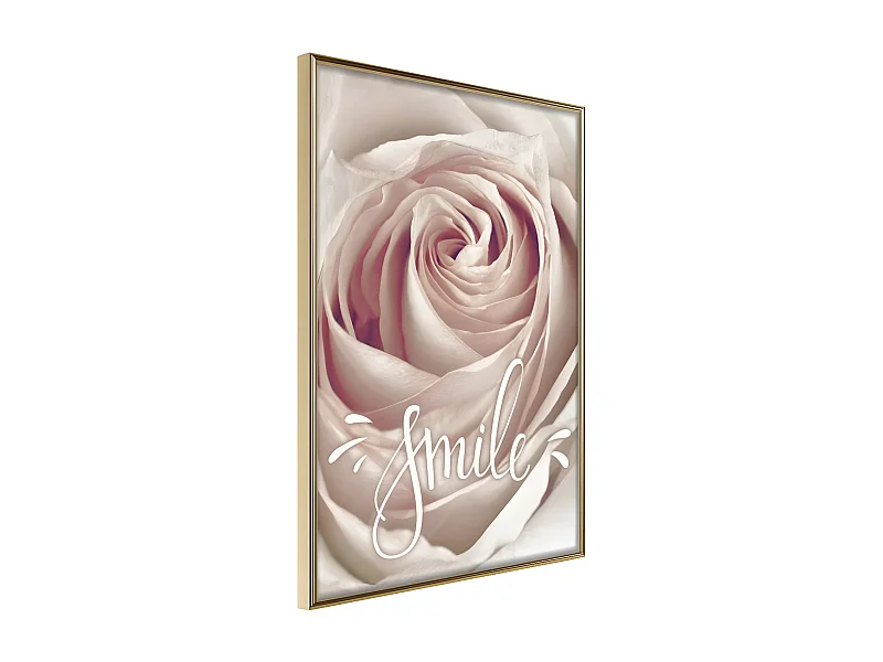 Affiche Murale Encadrée "Rose with a Message " 40 x 60 cm Or