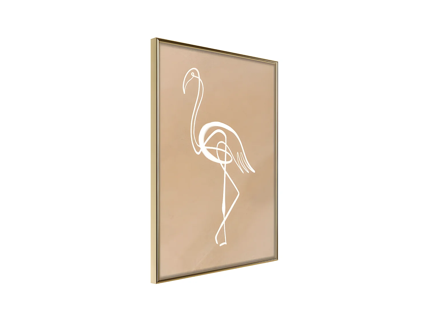 Affiche Murale Encadrée "Lonely Bird" 40 x 60 cm Or