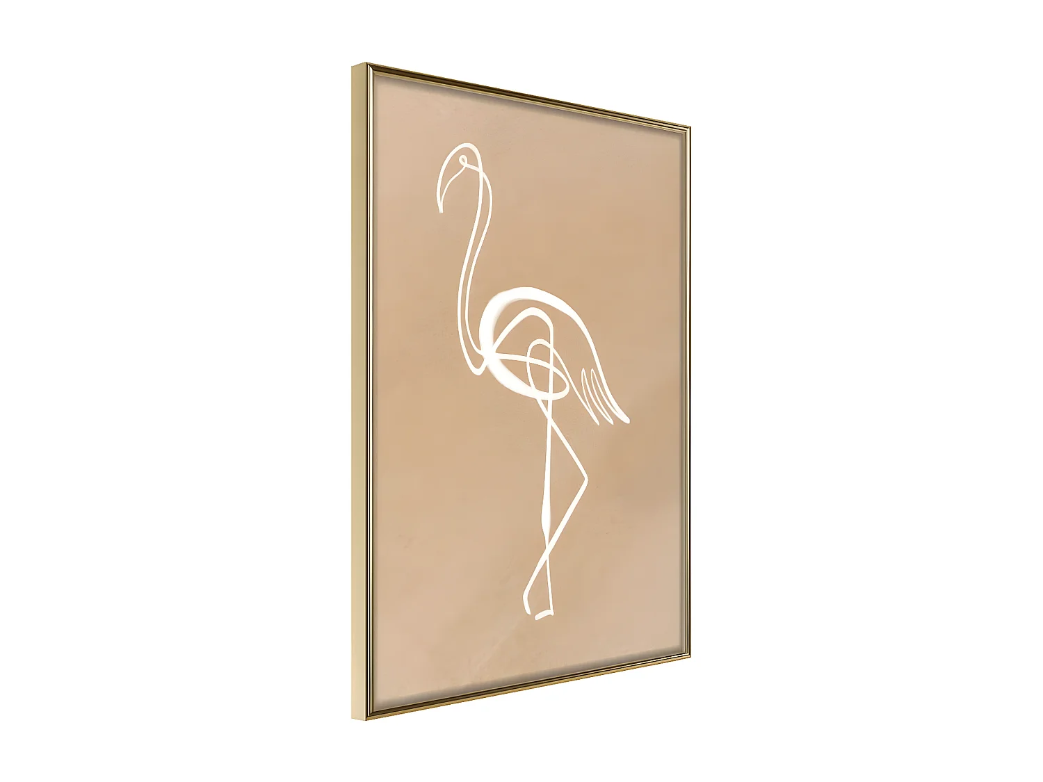 Affiche Murale Encadrée "Lonely Bird" 40 x 60 cm Or