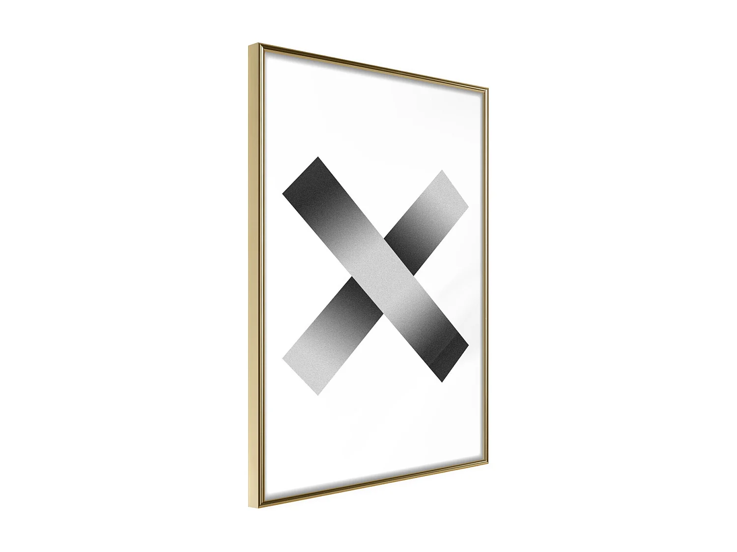 Affiche Murale Encadrée "X" 21 x 30 cm Or